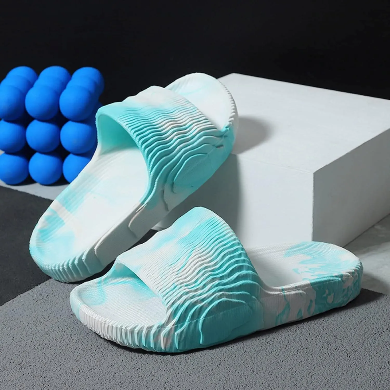 Bathroom Slipper Mens Cloud Slides Women and Men Pillow Slippers Bath Slippers House Home Room Spa Living Non Slip