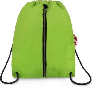 BeeGreen Drawstring Backpack Sports Gym Bag With Shoe Compartment and Two Water Bottle Holder 