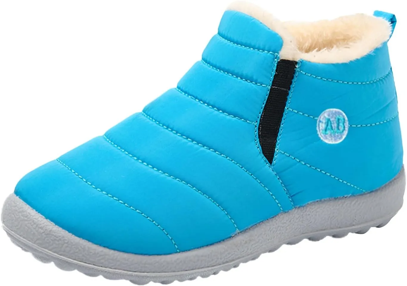 Boys Girls House Solid Plush Sneakers Winter Hot Boots Flat Splashing Fuzzy Warm Short Tube Snow Boots High Heel Boots