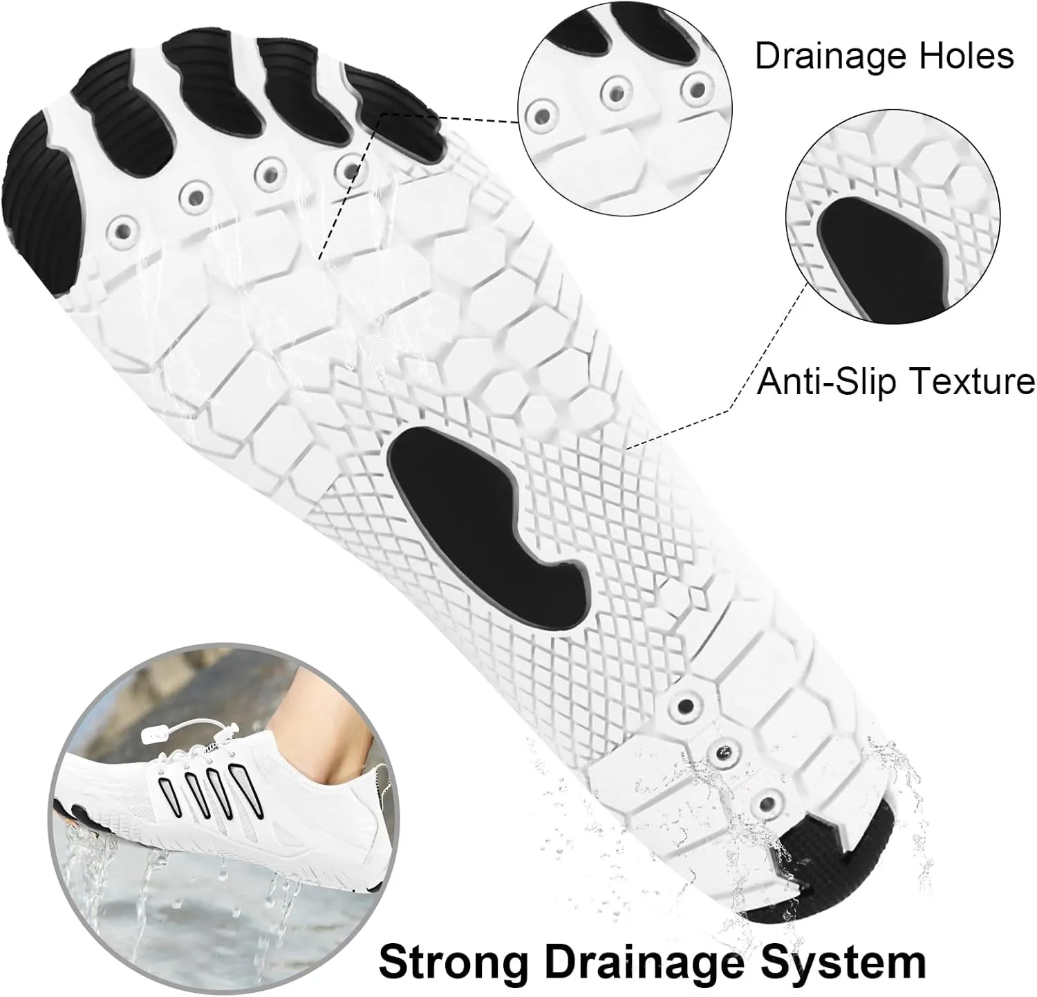 Hike Barefoot Water Shoes, Grounded Footwear Pro Barefoot Shoes Women Men, Non-Slip Athletic Hiking Trail Running Shoe, Breathable Zero Drop Water Shoe Wide Toe Box