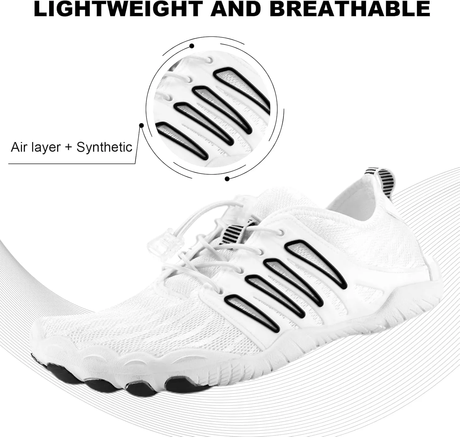 Hike Barefoot Water Shoes, Grounded Footwear Pro Barefoot Shoes Women Men, Non-Slip Athletic Hiking Trail Running Shoe, Breathable Zero Drop Water Shoe Wide Toe Box