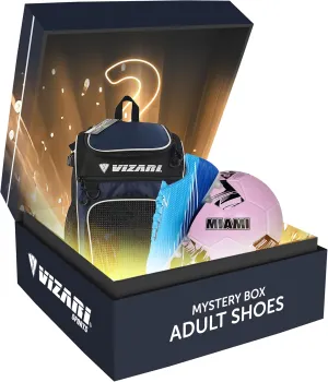 Vizari Mystery Box for Adults  Includes Soccer Shoes, Ball, Athletic Socks & Backpack | Premium Gear Bundle for Adults | Styles Will Vary in The Surpise Box | Unveil The Surprise!