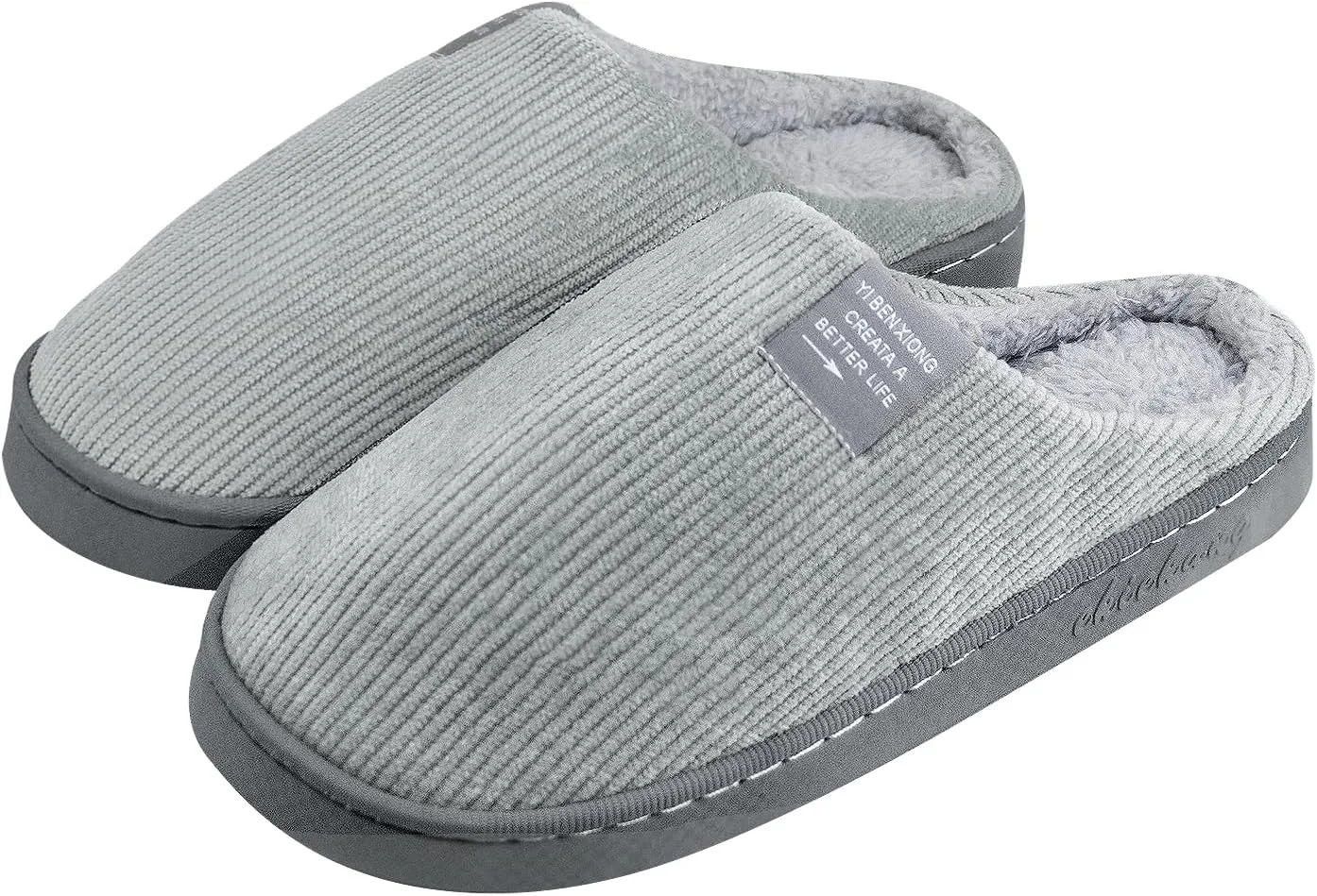 Women Men Plush Soft Slippers Winter Warm Slip On House Shoes Anti-Skid Indoor Outdoor