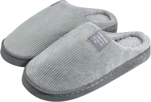 Women Men Plush Soft Slippers Winter Warm Slip On House Shoes Anti-Skid Indoor Outdoor